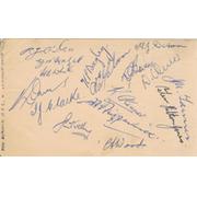 NEW ZEALAND SIGNED RUGBY UNION ALBUM PAGE 1953 (V LLANELLI) 