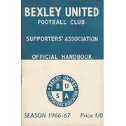 BEXLEY UNITED HANDBOOK 1966-67
