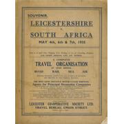 LEICESTERSHIRE V SOUTH AFRICA 1935 CRICKET PROGRAMME