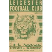 LEICESTER V BARBARIANS 1951 RUGBY PROGRAMME