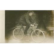 T PECK (BRITISH EMPIRE CHAMPION) CYCLING POSTCARD