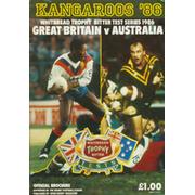 GREAT BRITAIN V AUSTRALIA 1986