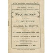 CYCLING, RUNNING AND SWIMMING ETC. FESTIVAL - BERKHAMSTEAD CRICKET CLUB 1923