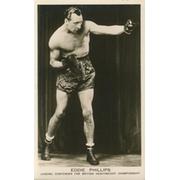 EDDIE PHILLIPS (GREAT BRITAIN)  BOXING POSTCARD 