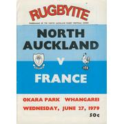NORTH AUCKLAND V FRANCE 1979 RUGBY PROGRAMME