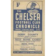 CHELSEA V DERBY COUNTY 1947-48 FOOTBALL PROGRAMME