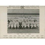 BERKSHIRE COUNTY RFU 1976 TEAM PHOTOGRAPH