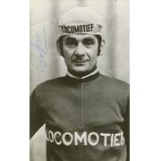 BERT BOOM SIGNED CYCLING POSTCARD