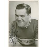 VALERE OLLIVIER SIGNED CYCLING POSTCARD