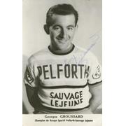 GEORGES GROUSSARD SIGNED CYCLING POSTCARD
