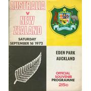 NEW ZEALAND V AUSTRALIA 1972 (3RD TEST) RUGBY PROGRAMME