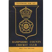HAMPSHIRE COUNTY CRICKET CLUB ILLUSTRATED HANDBOOK 1957
