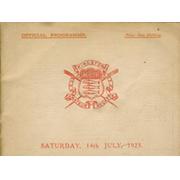 KINGSTON REGATTA 1923 OFFICIAL PROGRAMME