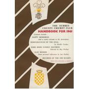 SURREY COUNTY CRICKET CLUB HANDBOOK FOR 1961