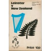 LEINSTER V NEW ZEALAND 1974 RUGBY UNION PROGRAMME