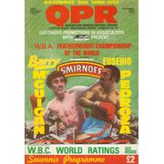 BARRY MCGUIGAN V EUSEBIO PEDROZA 1985 BOXING PROGRAMME