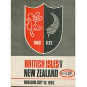 NEW ZEALAND V BRITISH ISLES 1966 (1ST TEST) RUGBY PROGRAMME