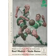 REAL MADRID V STADE REIMS 1959 (EUROPEAN CUP FINAL) FOOTBALL PROGRAMME