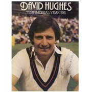 DAVID HUGHES (LANCASHIRE) 1981 SIGNED CRICKET BENEFIT BROCHURE