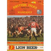 WANGANUI V BRITISH ISLES 1983 RUGBY PROGRAMME