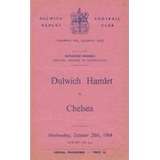 DULWICH HAMLET V CHELSEA 1964 FOOTBALL PROGRAMME