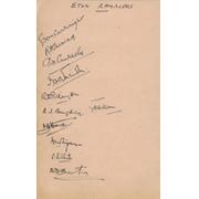 ETON RAMBLERS 1930S SIGNED CRICKET ALBUM PAGE - INCLUDING GUBBY ALLEN