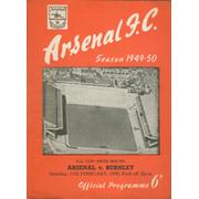 ARSENAL V BURNLEY 1949-50 (FA CUP) FOOTBALL PROGRAMME