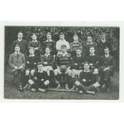 EXETER UNIVERSITY FOOTBALL TEAM 1909-10 POSTCARD