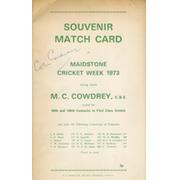 KENT V SOMERSET, KENT V SURREY 1973 (COWDREY