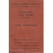 COLLECTING GOLF-BOOKS 1743-1938