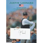 JUSTIN LEONARD (USA) PUBLICITY PHOTO + AUTOGRAPH