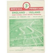 ENGLAND V IRELAND 1950 RUGBY UNION PROGRAMME