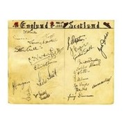 ENGLAND V SCOTLAND 1944 SIGNED ALBUM PAGE