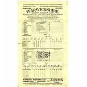 WARWICKSHIRE V NORTHAMPTONSHIRE 1936