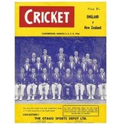 NEW ZEALAND V ENGLAND 1965-66 (CARISBROOK, DUNEDIN) CRICKET PROGRAMME
