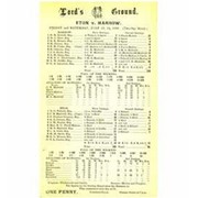 ETON V HARROW 1906 CRICKET SCORECARD