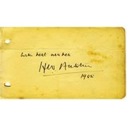 "bunny" AUSTIN 1935 signed album page