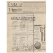 GENTLEMEN OF ENGLAND V AUSTRALIANS 1905 CRICKET SCORECARD