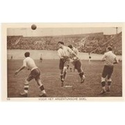 AMSTERDAM OLYMPICS 1928 FOOTBALL FINAL POSTCARD (URUGUAY V ARGENTINA)