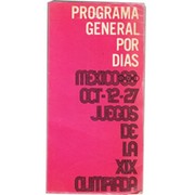 PROGRAMA GENERAL POR DEPORTES (MEXICO OLYMPICS 1968)