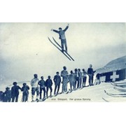 SKISPORT - DER GROSSE SPRUNG (SWITZ.) postcard