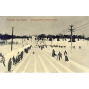 TOBOGGAN TRACK ON MOUNT ROYAL (CANADA) postcard