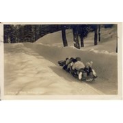 BOBSLEIGH RUN, ST. MORITZ (SWITZERLAND) postcard