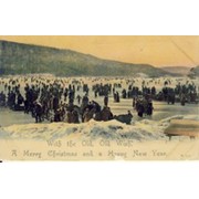 ICE SKATING (CHRISTMAS / NEW YEAR) POSTCARD