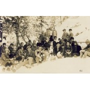 START OF THE LUGE RACE 1920 (SWITZERLAND) postcard