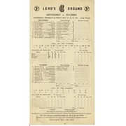 GENTLEMEN V PLAYERS 1953 CRICKET SCORECARD