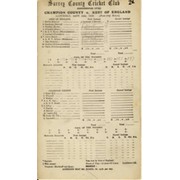NOTTINGHAMSHIRE V REST OF ENGLAND 1929 CRICKET SCORECARD
