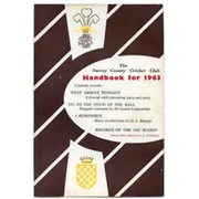 SURREY COUNTY CRICKET CLUB HANDBOOK FOR 1963