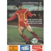 BELGIUM V SCOTLAND 1984 FOOTBALL PROGRAMME