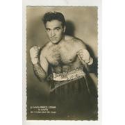 MARCEL CERDAN (FRANCE) BOXING POSTCARD